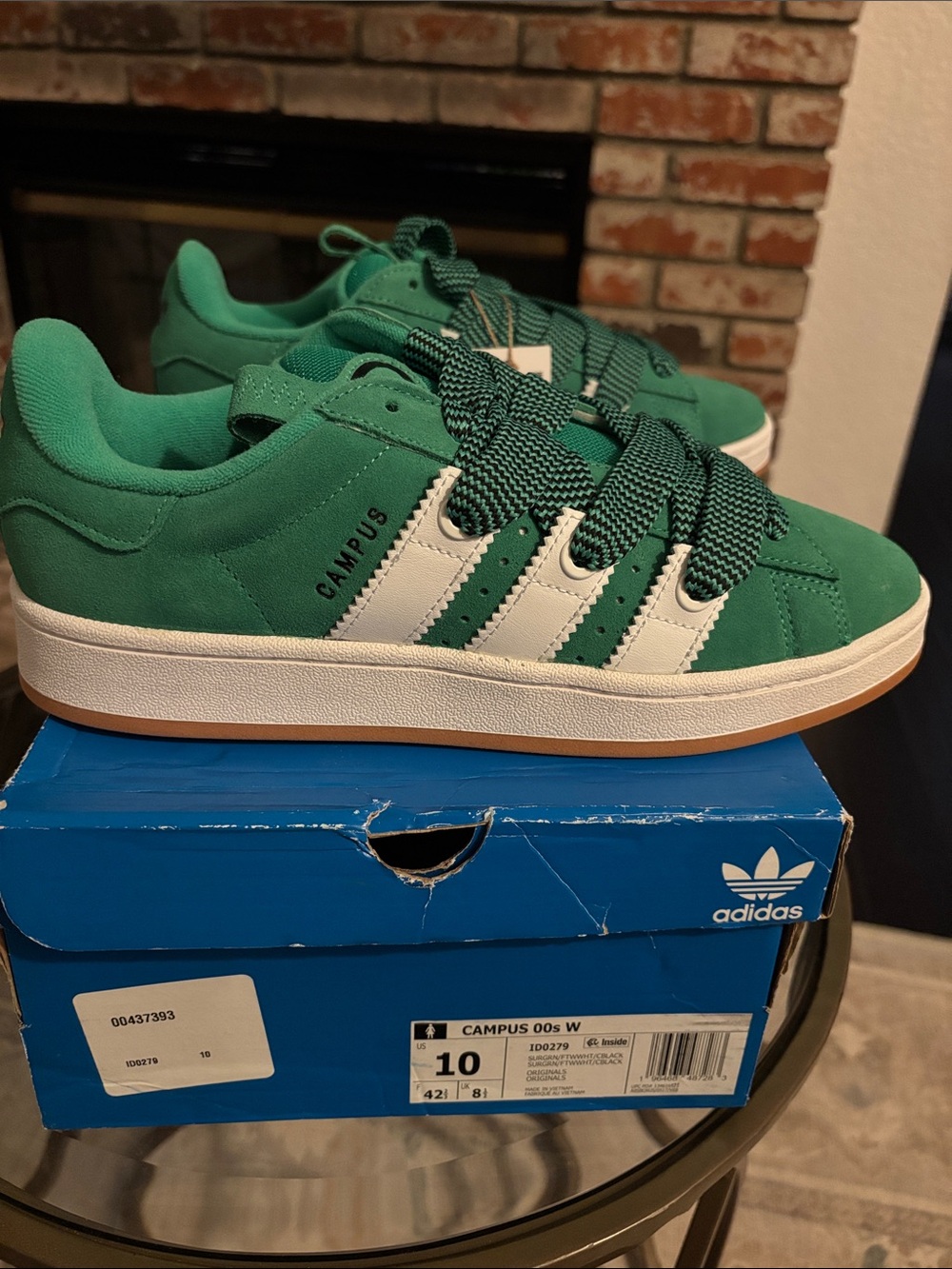 Adidas Campus 00s Women’s Size 10 ID0279 Green Suede